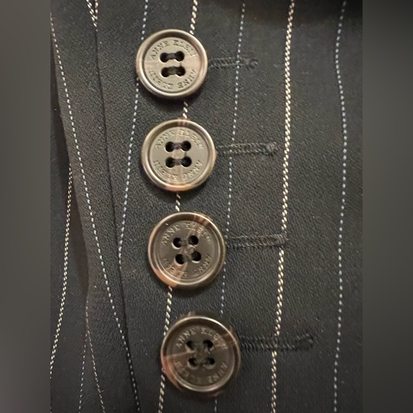 Anne Klein 2 piece pinstripe black suit 2P with 4P pants - Picture 8 of 16